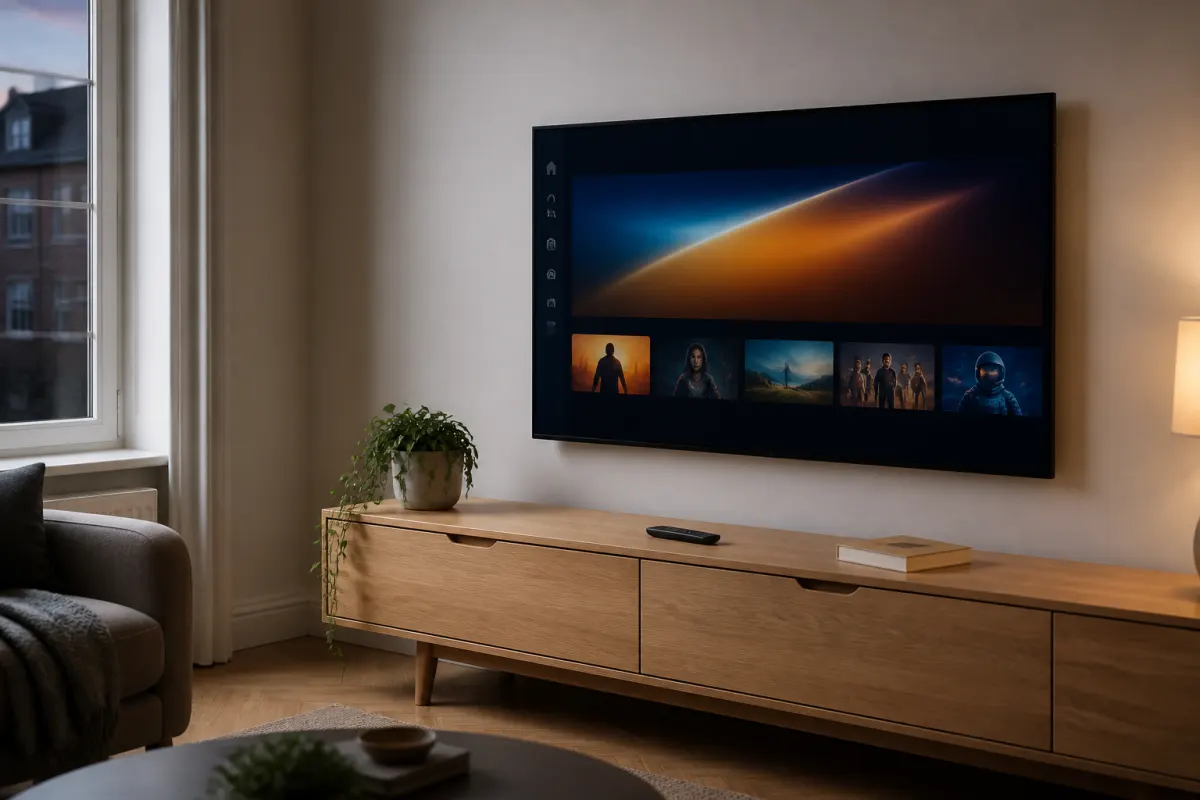 Living room TV ready for Ultra IPTV setup